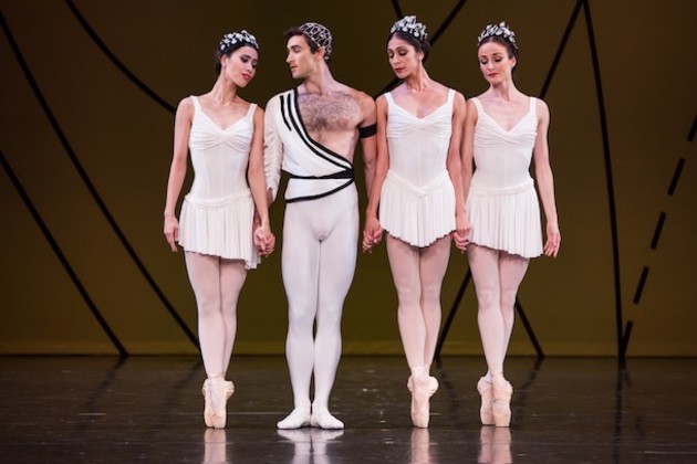 Ako Kondo, Cristiano Martino, Robyn Hendricks and Amber Scott in Symphonic Variations. Photo: Daniel Boud.